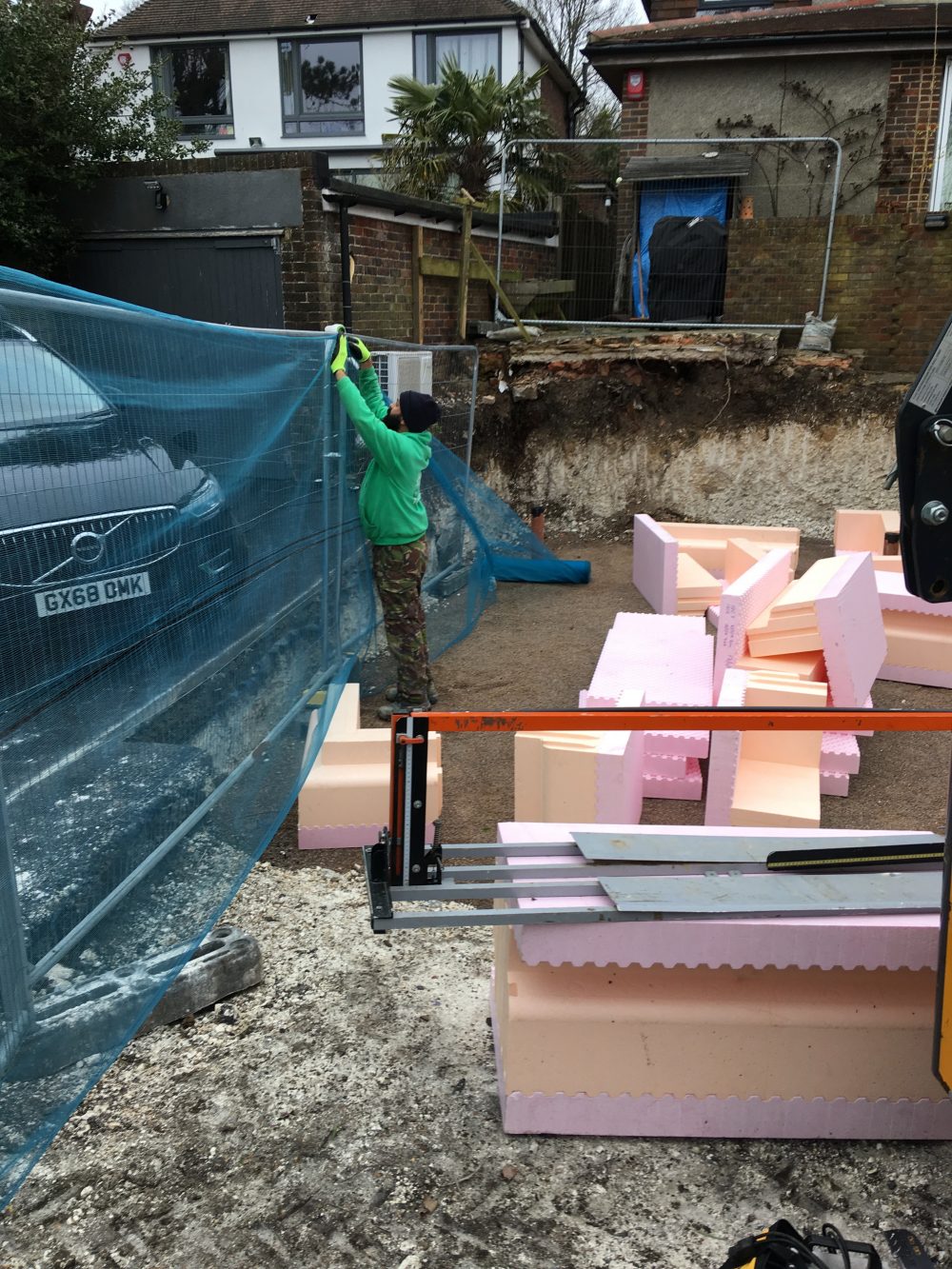 Surrenden Road preparing the ground for the Isoquik insulated raft