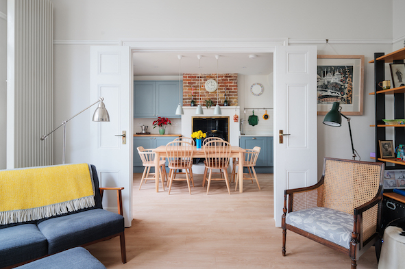 112CR - bifold doors opened